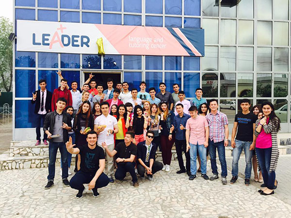 English language students at Firdavs’ LTC Leader language school.